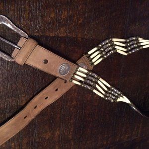 Size 40- Western vibe Nocona Leather brown belt